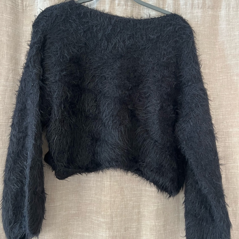 Free People Charcoal Knit Sweater